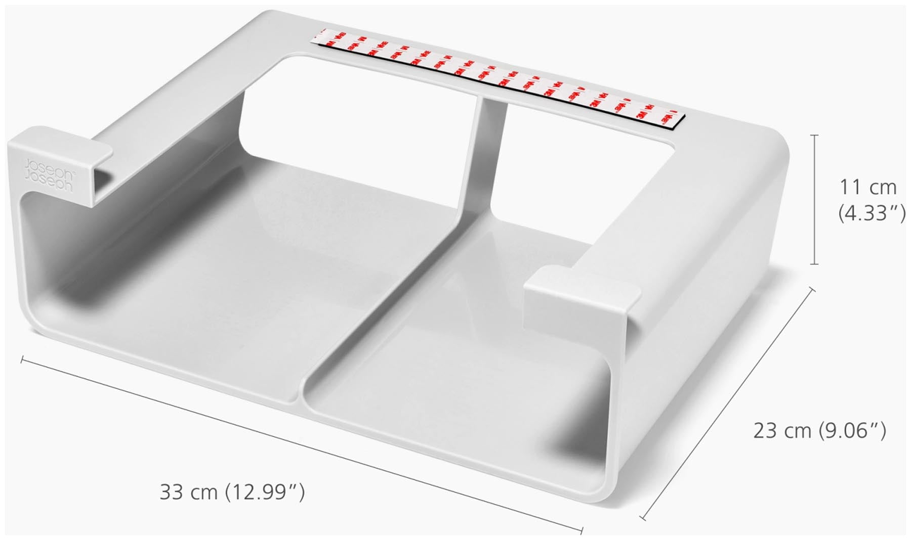 Praktischer Küchenorganizer von Joseph Joseph in elegantem Grau, perfekt für die ordentliche Aufbewahrung von Recyclingbeuteln.