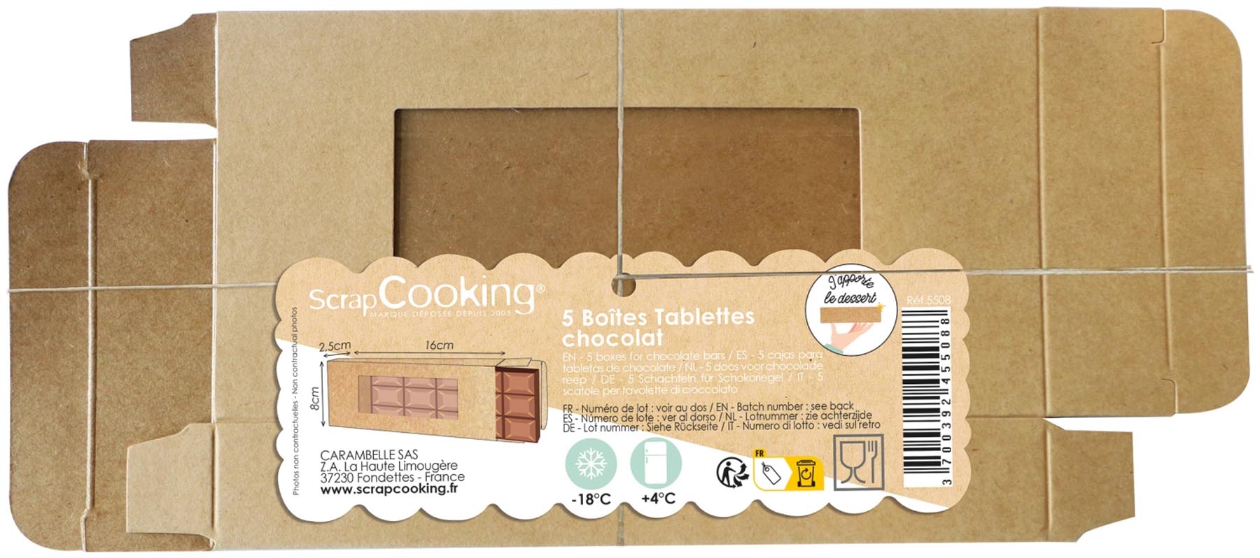 Geschenkbox für Tafelschokolade in präsentiert im Onlineshop von KAQTU Design AG. Küchenhelfer ist von Scrap Cooking