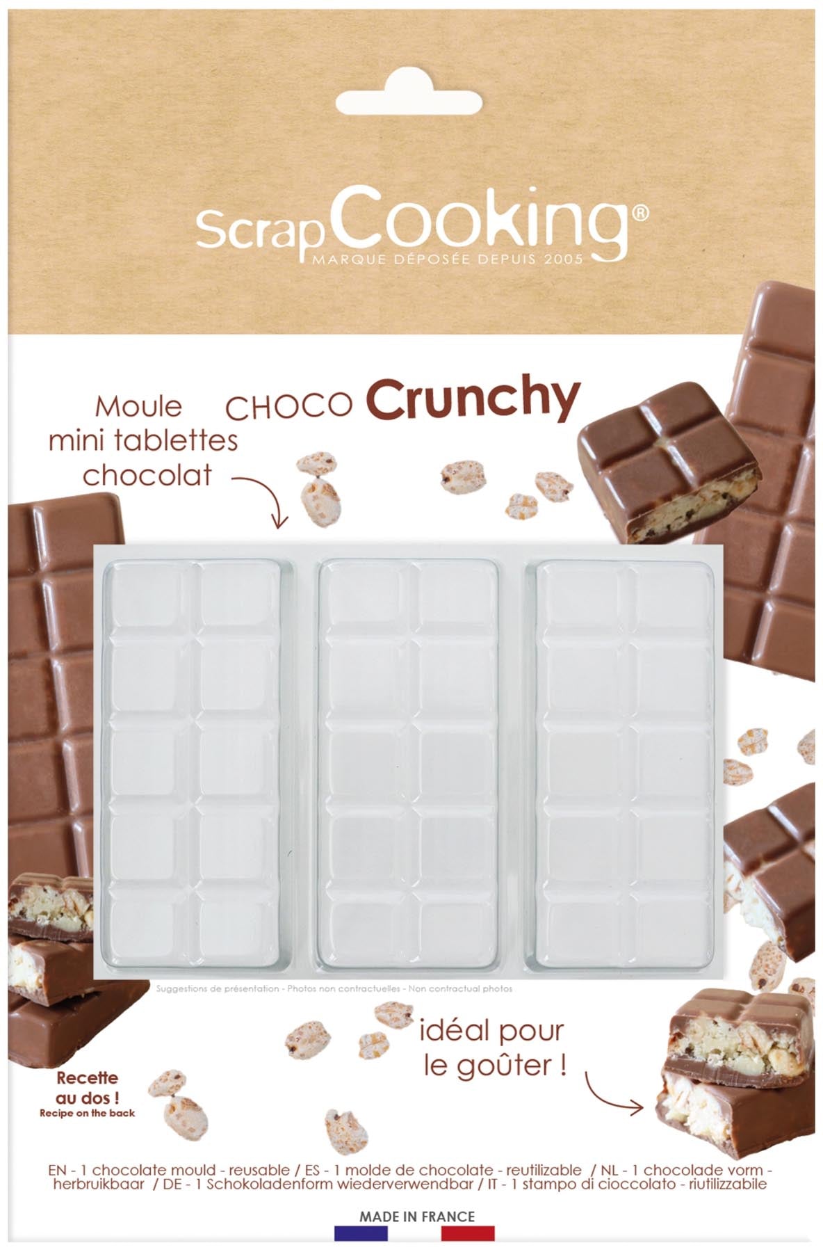 Giessform halbart für Schokolade Crunchy in präsentiert im Onlineshop von KAQTU Design AG. Backutensilien ist von Scrap Cooking