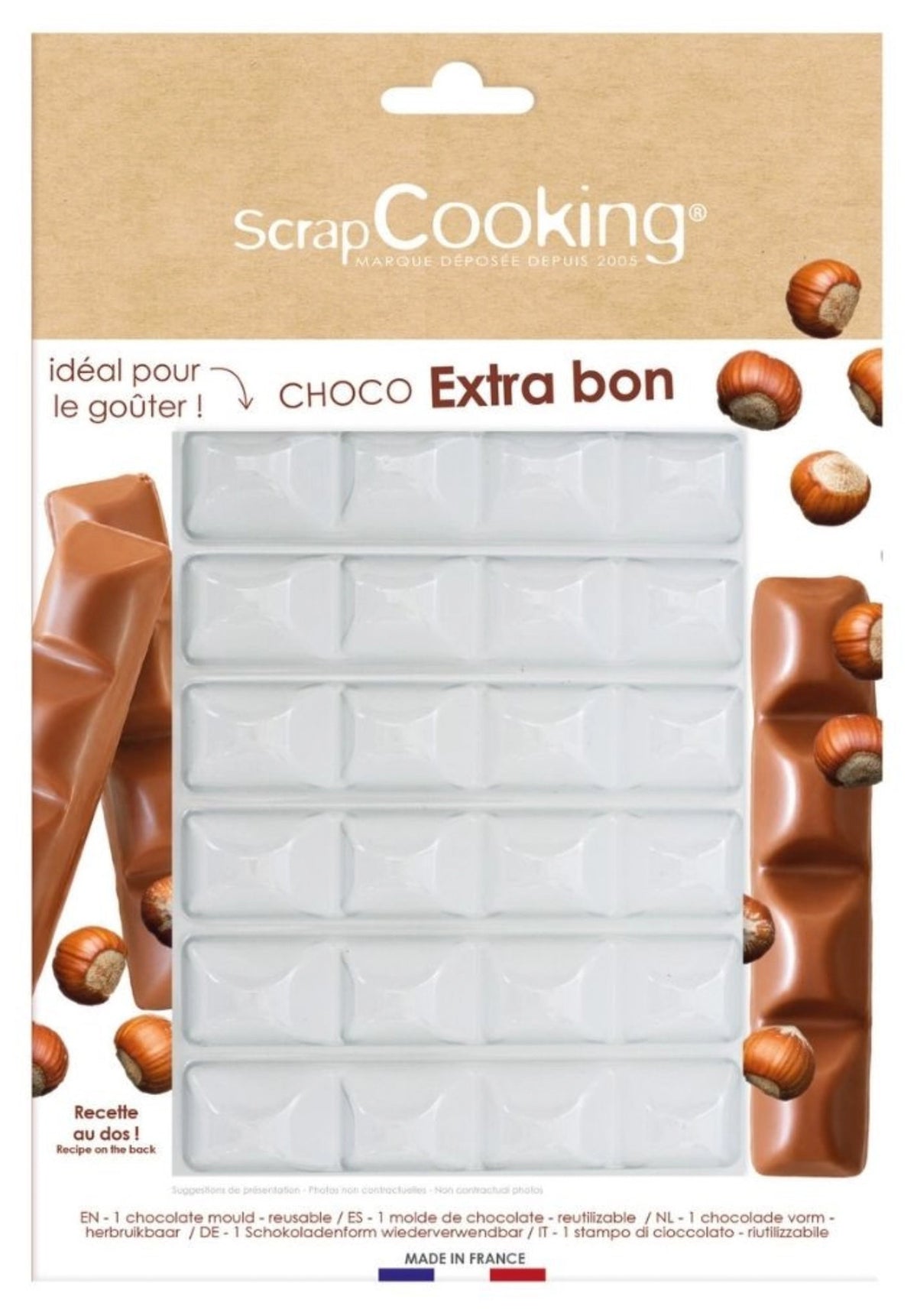 Giessform halbart für Schokolade Schoko Bueno in präsentiert im Onlineshop von KAQTU Design AG. Backformen ist von Scrap Cooking