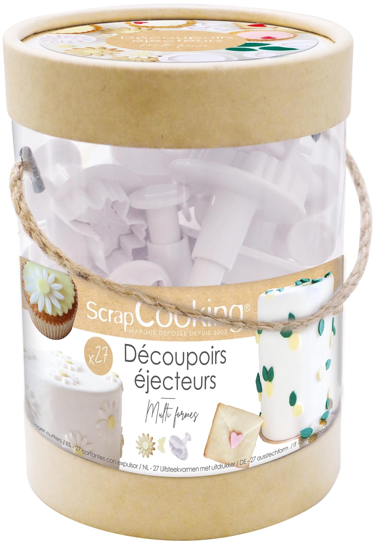 27er Set Fondant Ausstecher Flora in präsentiert im Onlineshop von KAQTU Design AG. Ausstecher ist von Scrap Cooking