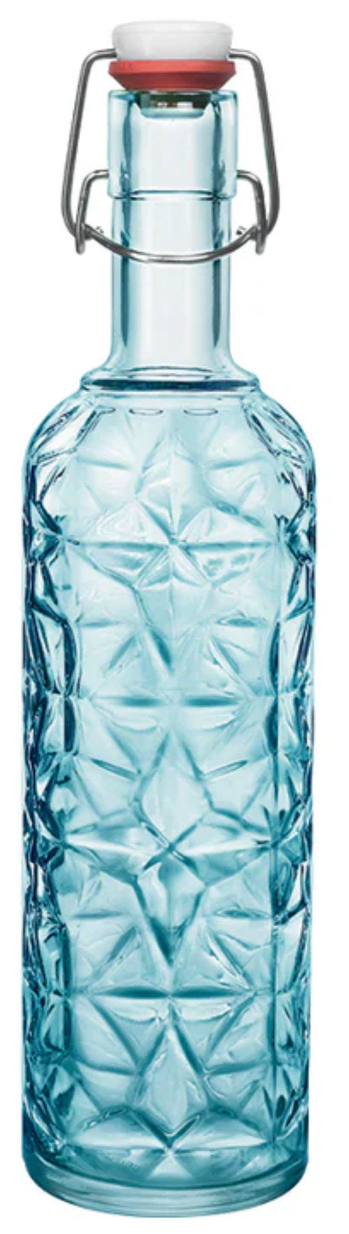 Oriente Flasche blau 1L in Blau präsentiert im Onlineshop von KAQTU Design AG. Flasche ist von Bormioli Rocco