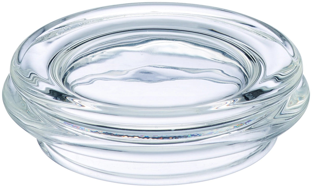 Silbernes Drahtbügelglas von Westmark mit rundem Glaskörper, Gummiring und Edelstahlbügel, Grösse 11.3 x 8.3 x 8.3 cm.