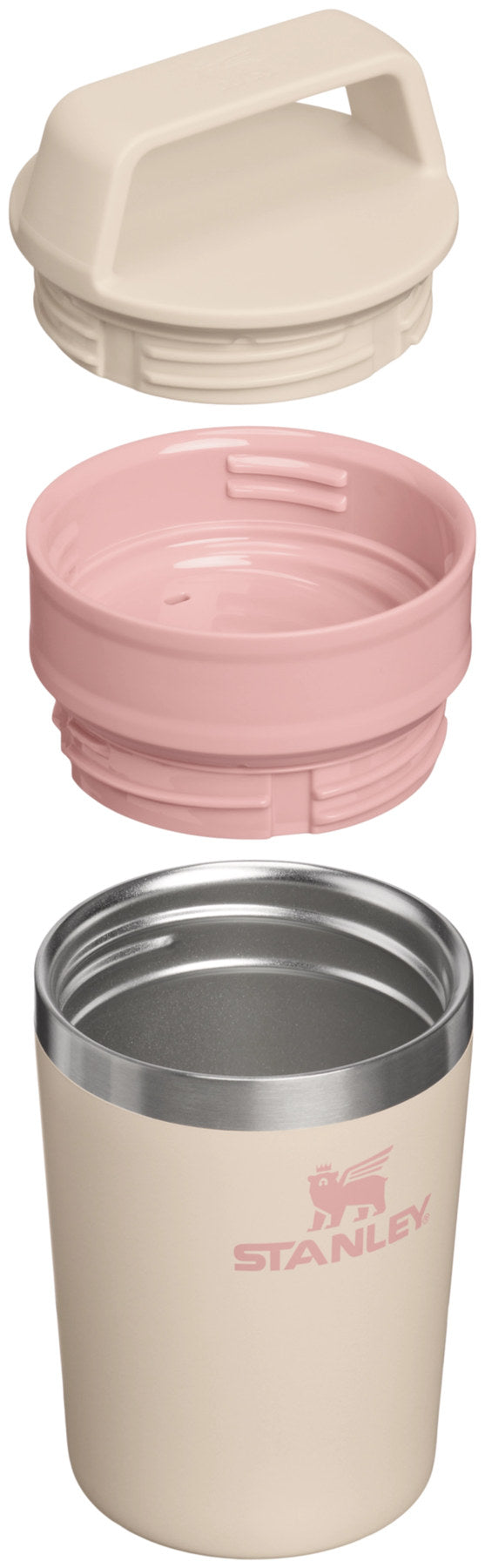 Stanley Café-To-Go Travel Mug in Champagne, eine beige Thermosflasche für unterwegs