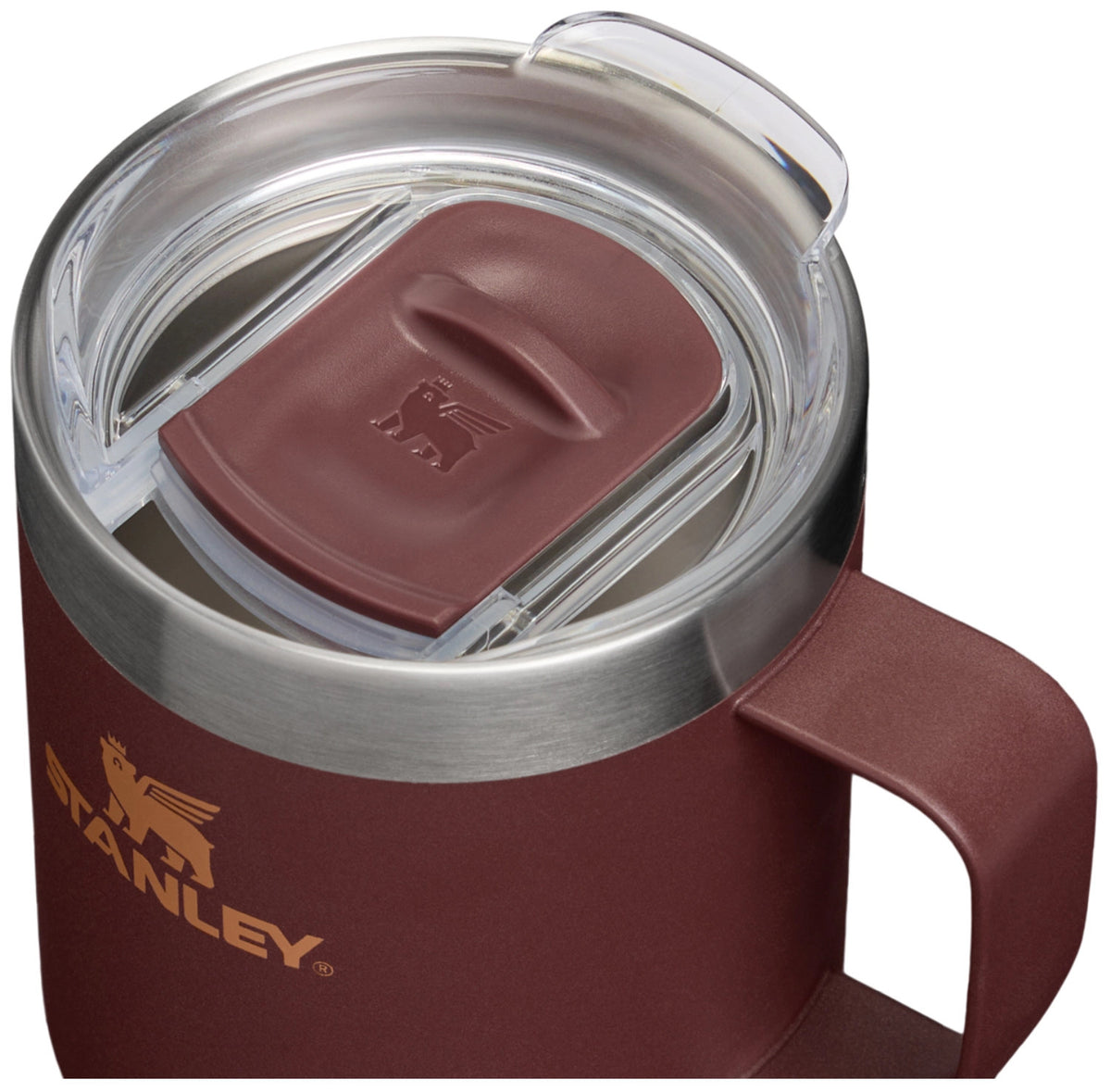 Brauner Becher Everyday Camp Mug coffee von Stanley, eine Thermosflasche in kompakter Becherform