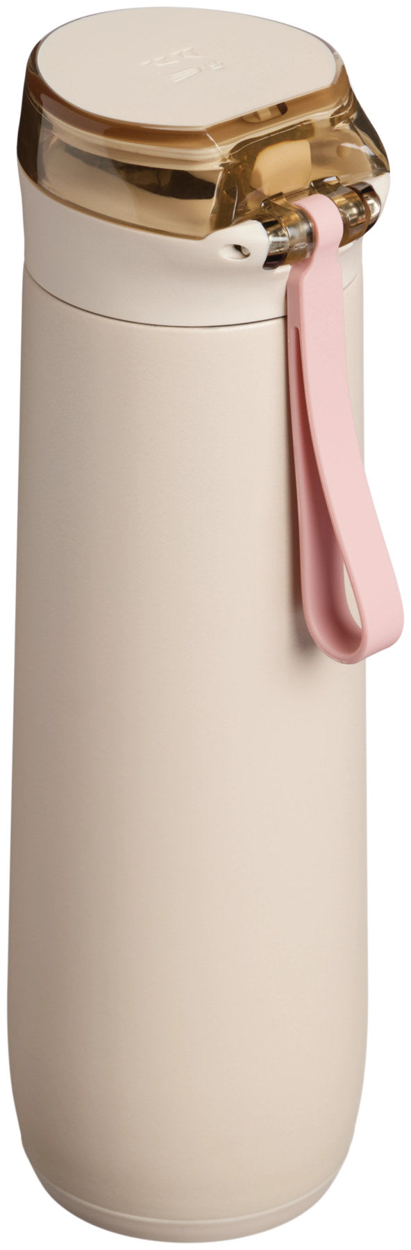Thermosflasche Flowstate Spring von Stanley in Champagne, schlanke Flasche in hellem Beige
