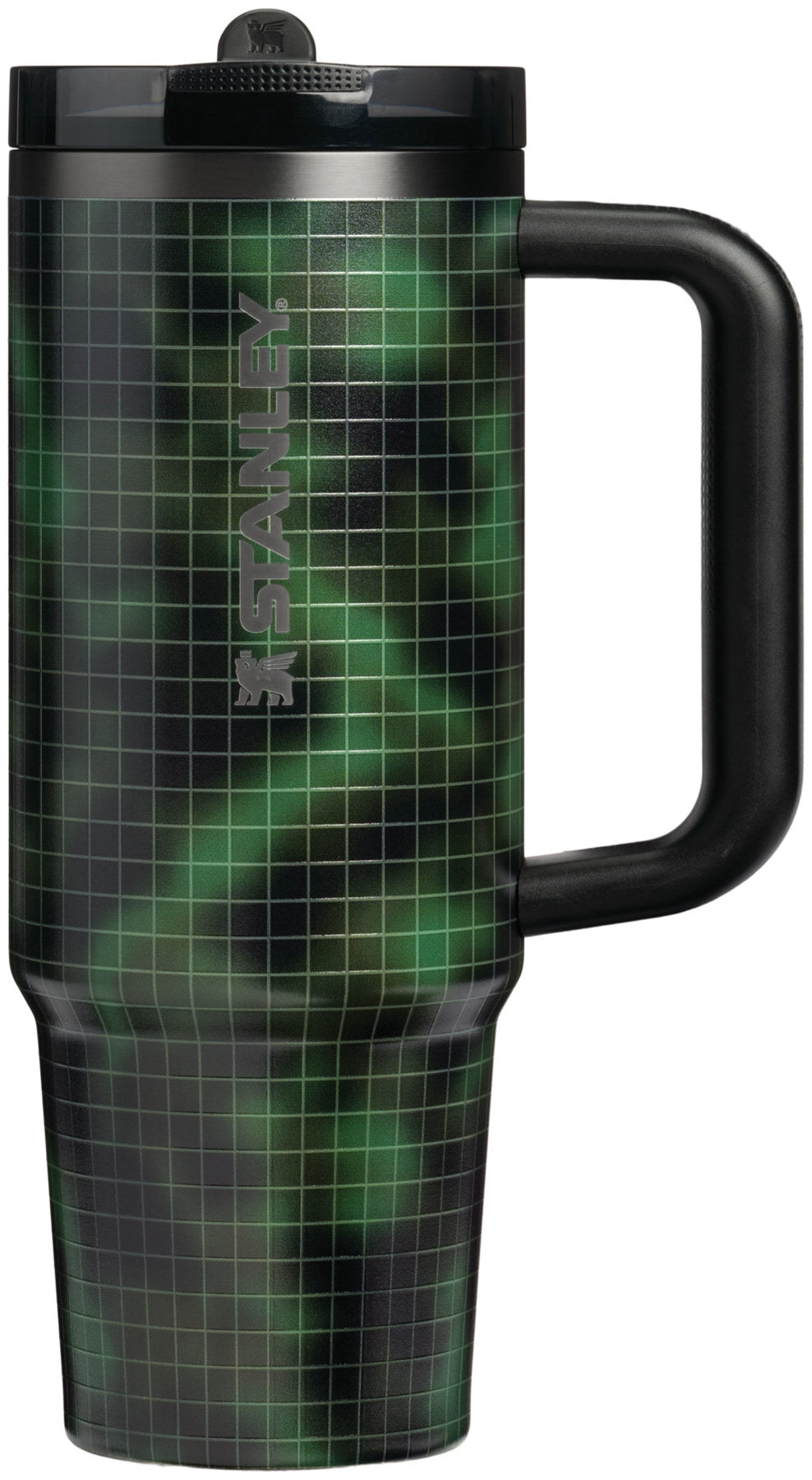 Grüne Thermosflasche Quencher ProTour Flip Straw von Stanley in der Farbe dried pine blur