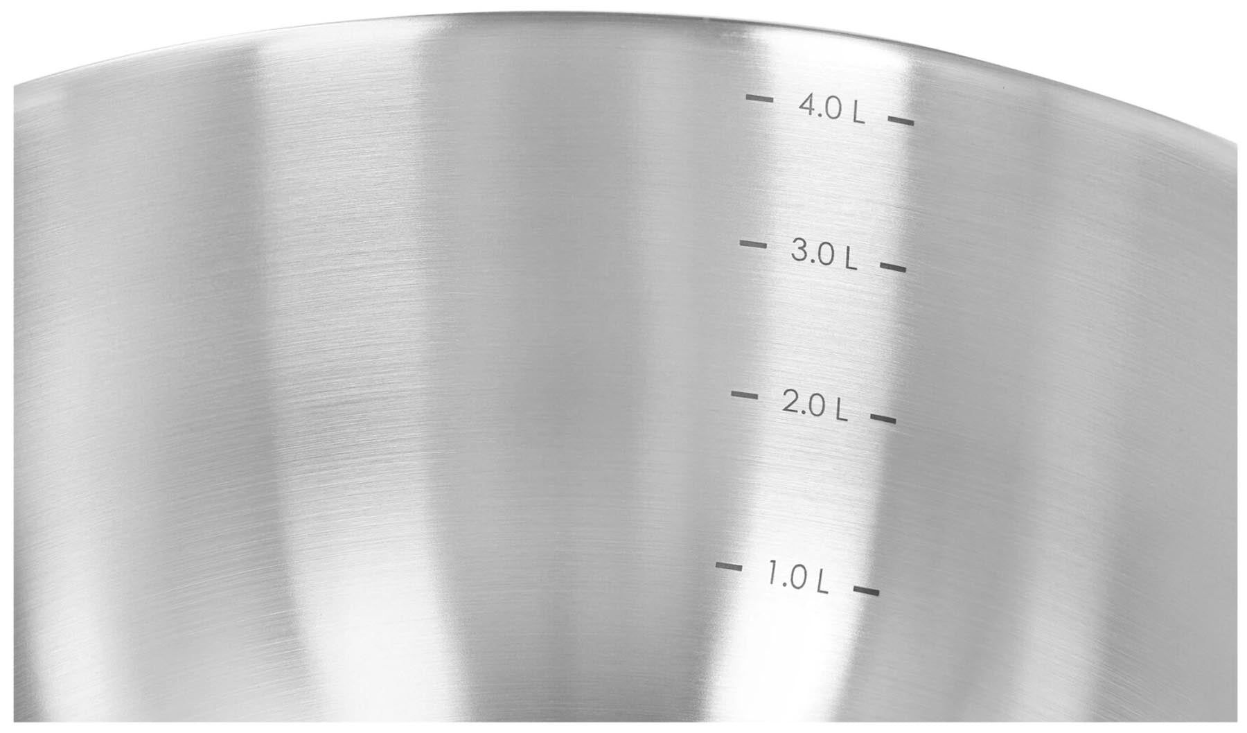 Praktisches 2er Set Rührschüsseln von Demeyere aus der Specialties 3 Kollektion, perfekt für vielseitige Küchenanwendungen. Stilvolles Design in Silber.