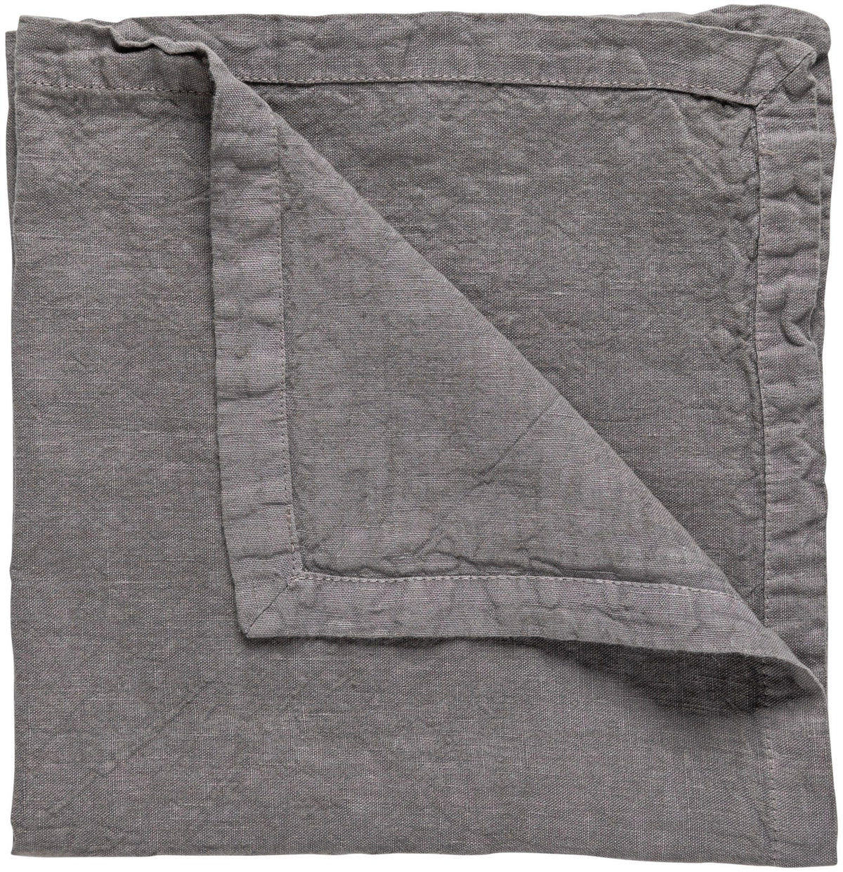 Graue quadratische Serviette aus 100% Leinen der Maria Napkin Serie von Costa Nova, flach gefaltet auf neutralem Untergrund abgebildet.