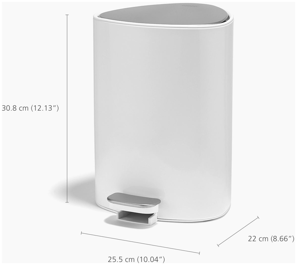 EasyStore 5L Badezimmereimer Weiss in Weiss präsentiert im Onlineshop von KAQTU Design AG. Treteimer ist von Joseph Joseph