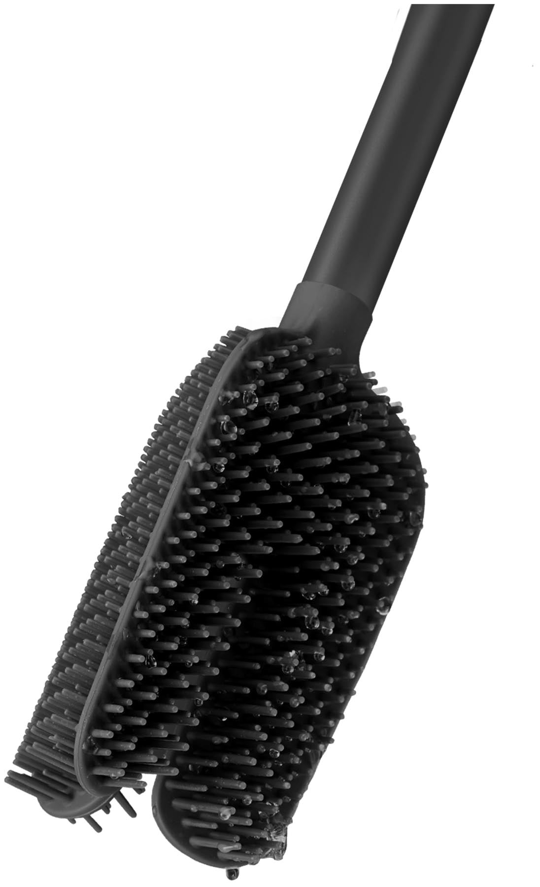 Schwarze Flex 360 Lite Toilettenbürste von Joseph Joseph, designed für effektive Reinigung und modernes Badezimmer-Design.