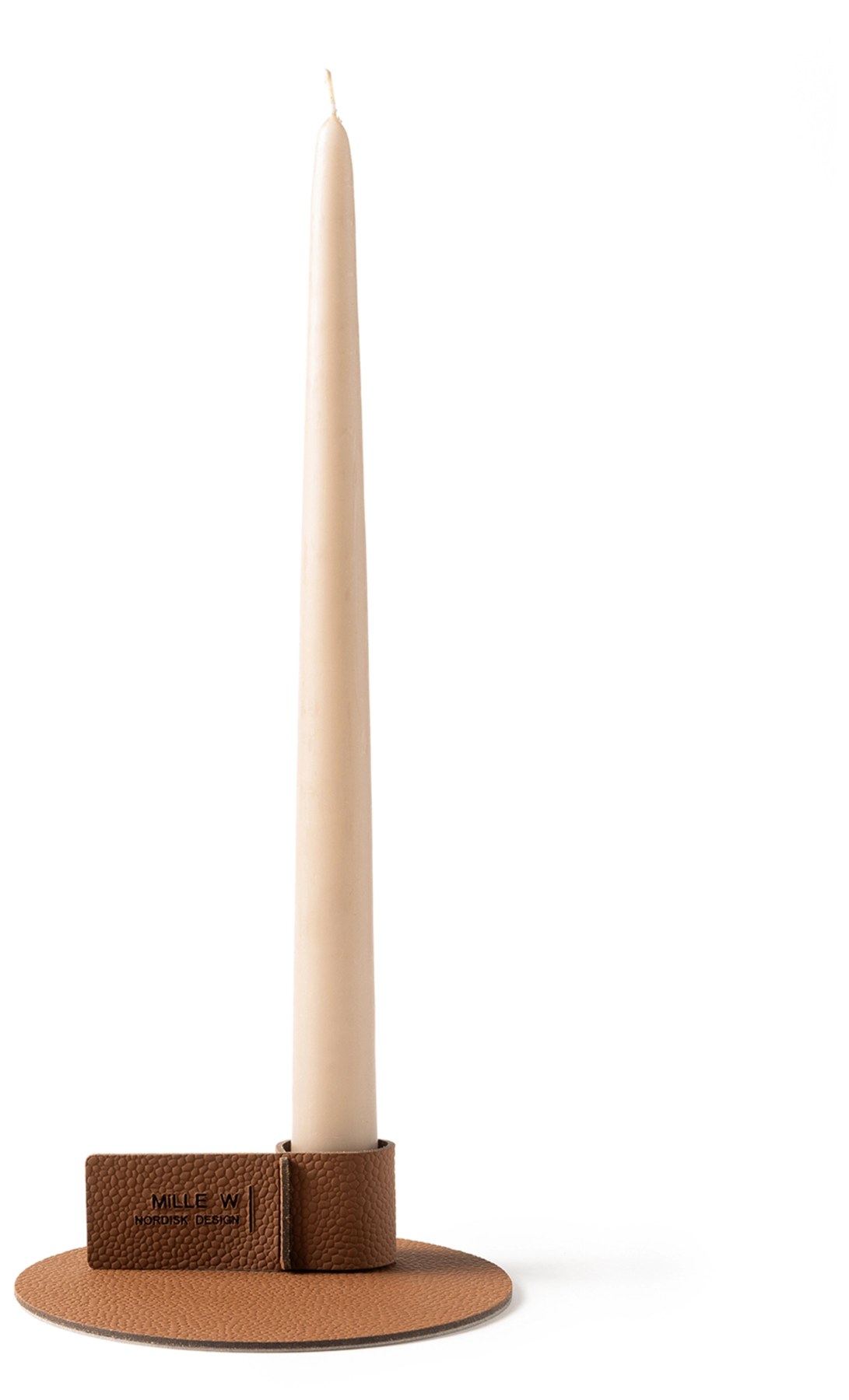 Teelichthalter Kerzenhalter large cognac von MiLLE W NORDISK DESIGN in Braun, quadratische Form, Masse 14 x 14 x 4 cm.