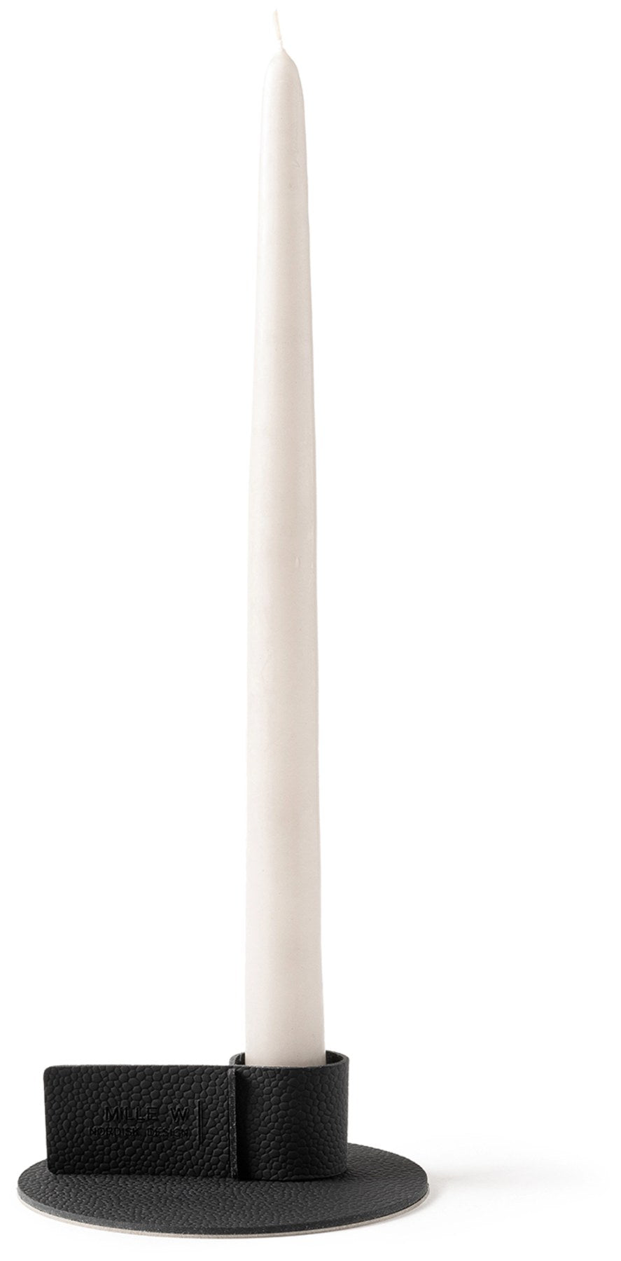 Schwarzer Teelichthalter Kerzenhalter Medium von MiLLE W NORDISK DESIGN, quadratische Form, Masse 12 x 12 x 4 cm.