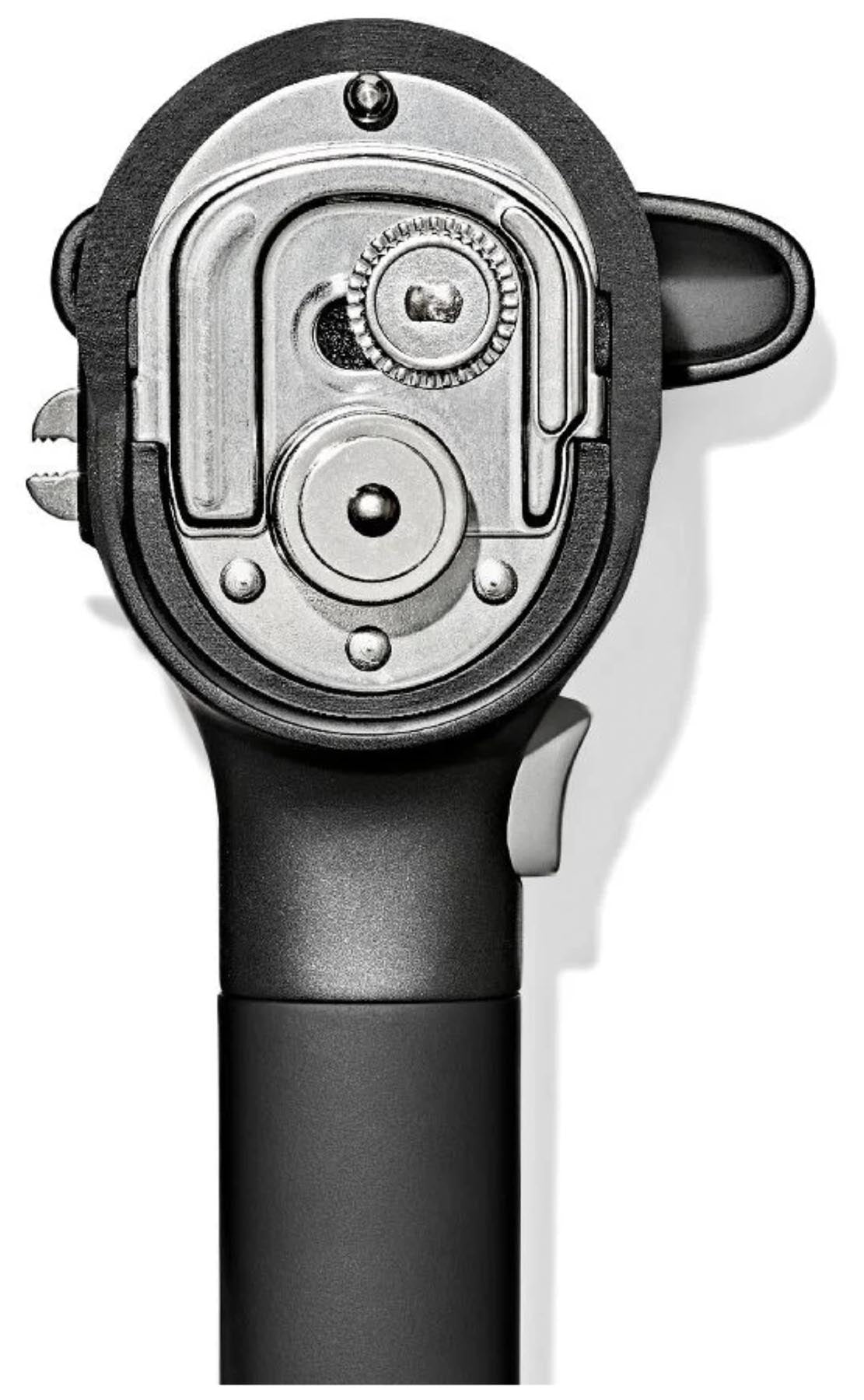 Eleganter Dosenöffner Soft Edge von OXO in Schwarz, bietet komfortable Handhabung und sicheres Öffnen von Dosen ohne scharfe Kanten.