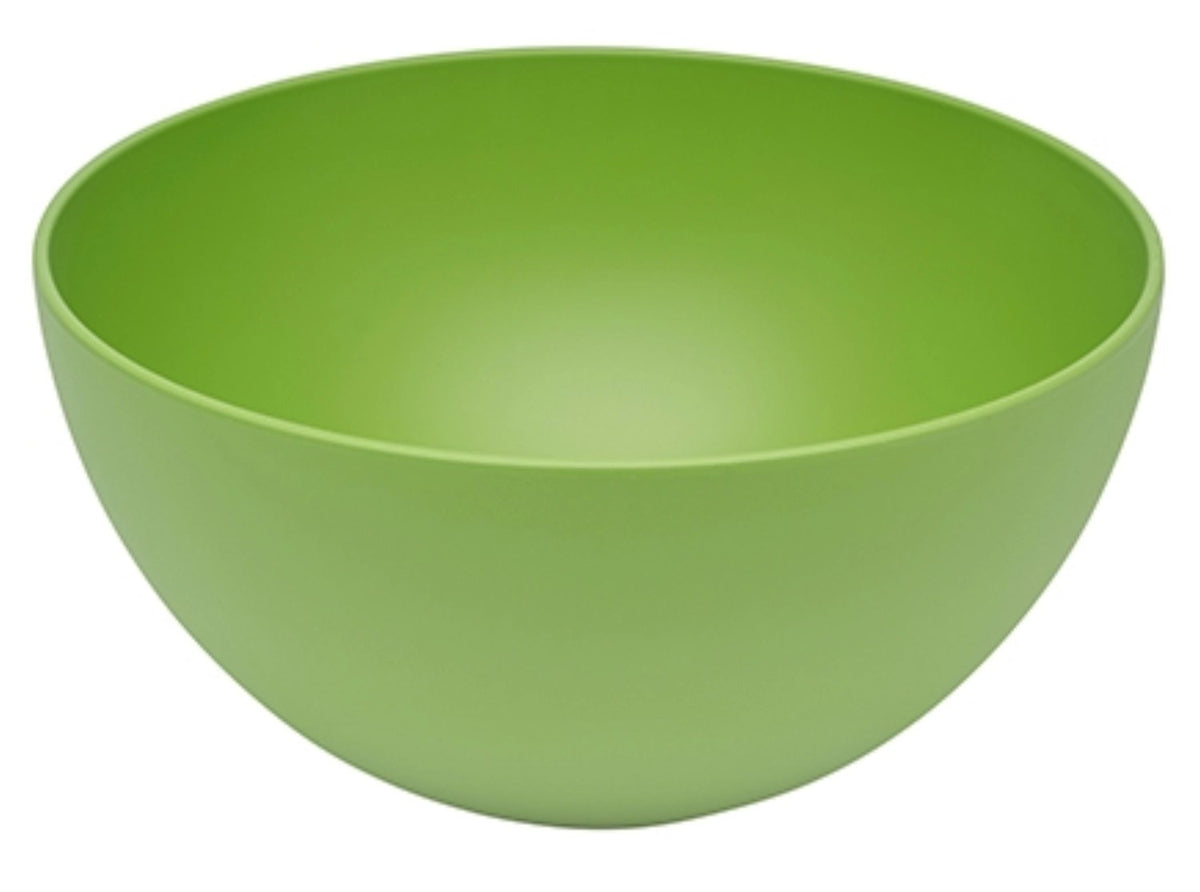 Grüne Schüssel aus Biopolymer mit runder Form, Durchmesser rund 20 cm, Höhe 8.9 cm, hergestellt von MAGU aus der Linie NATUR-DESIGN.