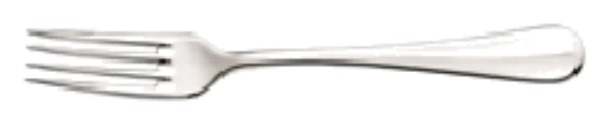 Silberfarbene Menügabel Baguette von Lagotto aus Edelstahl, Besteck in Chrom-Optik
