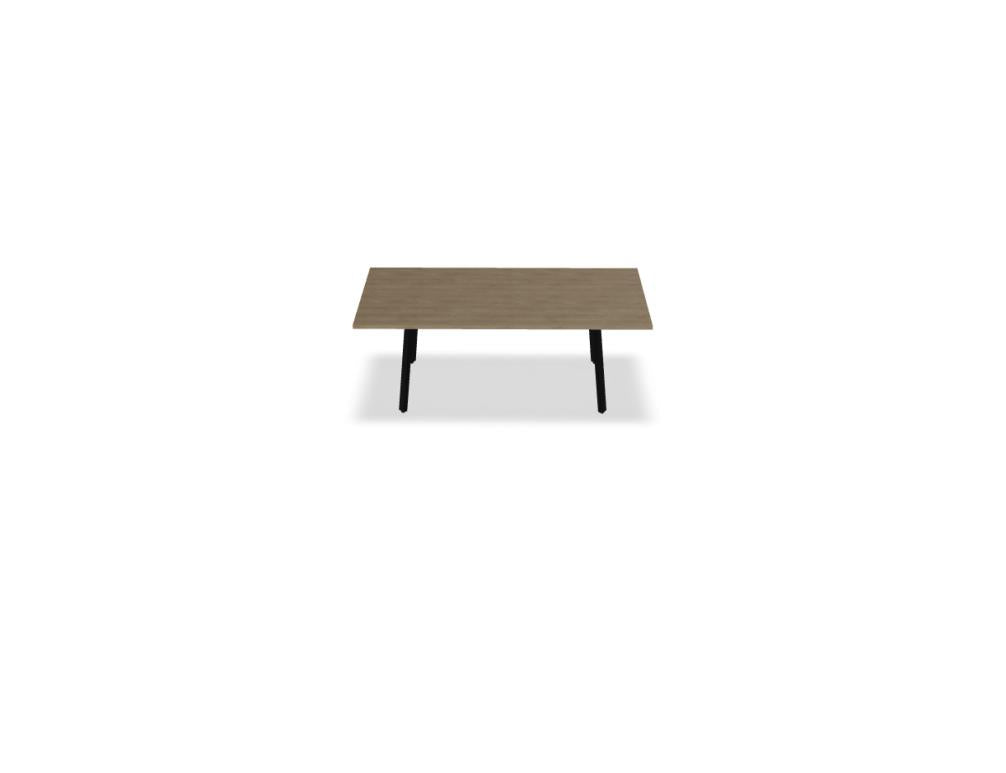 Tisch Ogi A PLF12PK von MDD, Esstisch aus Holz in hellbrauner bis mittelbrauner Optik, rechteckig, glatte Oberfläche, schlanke Beine, modernes Design, geeignet für Küche/Esszimmer