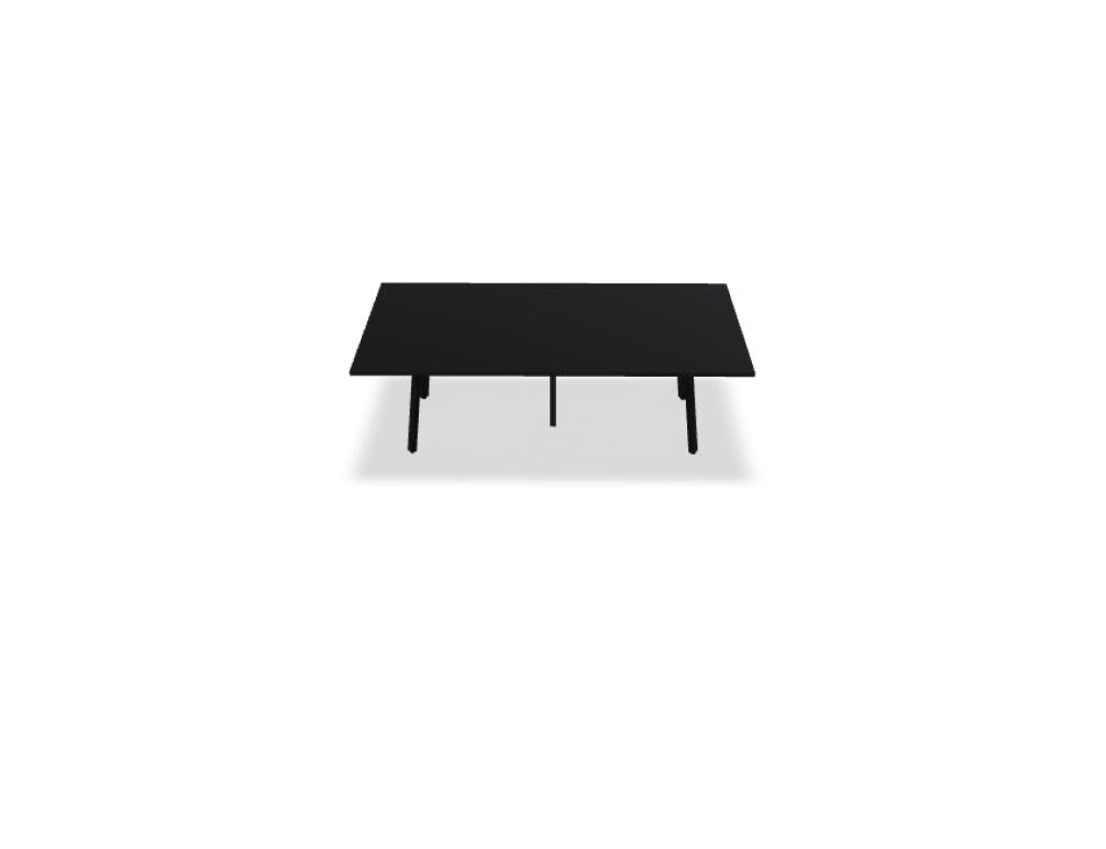 Helles Esstischmodell Ogi A PLF25 von MDD, rechteckige Tischplatte, dezentes Holzfinish, stabile Metallbeine, elegant und modern für dining rooms