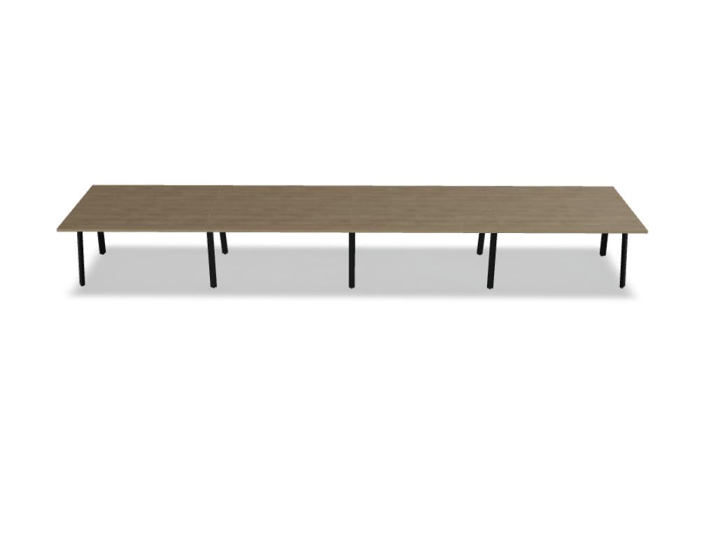 Bild zeigt den Ogi A PLF14E4 Esstisch von Mdd, robustes Holzdesign, rechteckige Tischplatte, klare Linien, naturbelassenes Finish, ideal für moderne Essbereiche.