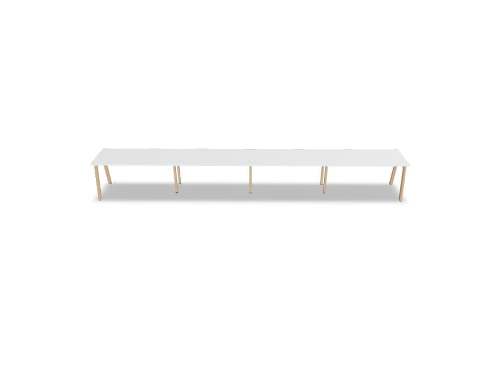 Mdd Ogi B BOB240E4 Schreibtisch mit heller Arbeitsplatte und robustem Gestell, moderner Bürotisch für Arbeitsräume