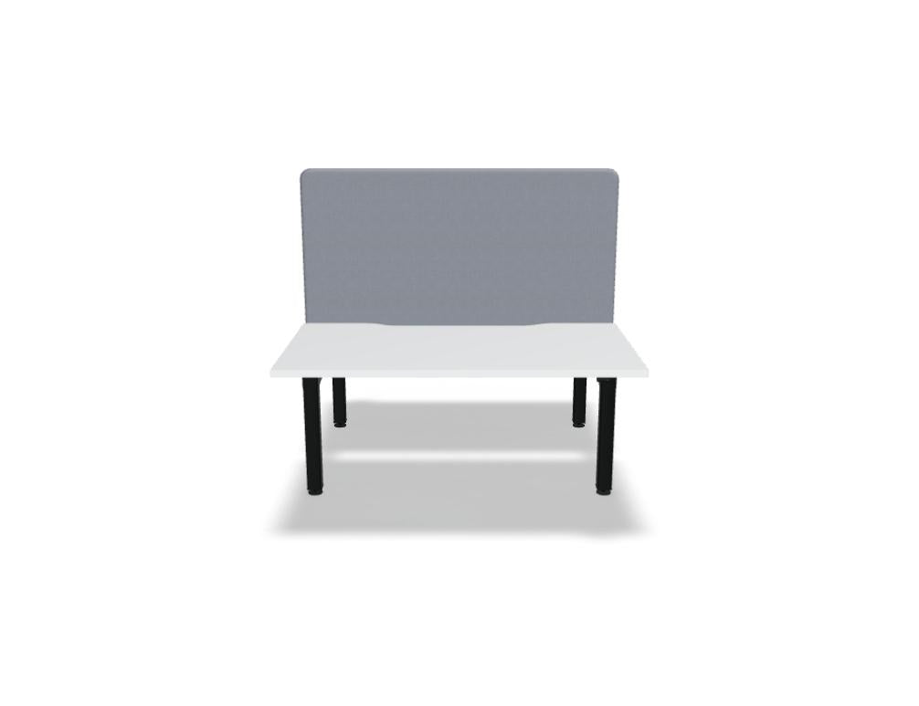 Ogi Drive Bench BOD614: Moderner Doppelschreibtisch mit elektrischem Höhenverstellungssystem, robustem Zweimotor-Gestell und eleganter, schlanker Profilansicht.