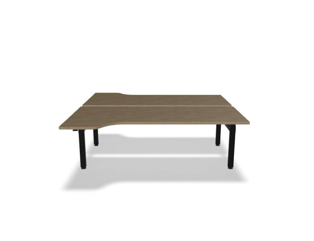 Heller, moderner Schreibtisch Ogi Drive Bench BODK520 mit elektrisch verstellbarer Höhe, zwei Motoren, kombiniertes Holz- und Metallgestell, geeignet für produktives Arbeiten