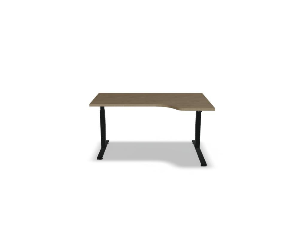 Eleganter elektrisch höhenverstellbarer Schreibtisch Ogi Drive BODK547 von MDD, zweimotoriges Gestell, robuste Tischplatte, ideal für ergonomisches Arbeiten