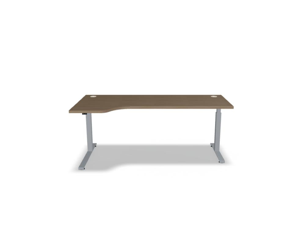 Elektrisch höhenverstellbarer Schreibtisch Ogi Drive BODK587 mit zweimotorigem Gestell, robustem Holz-Top, modernen Design und kabelmanagement-Untertischlösung
