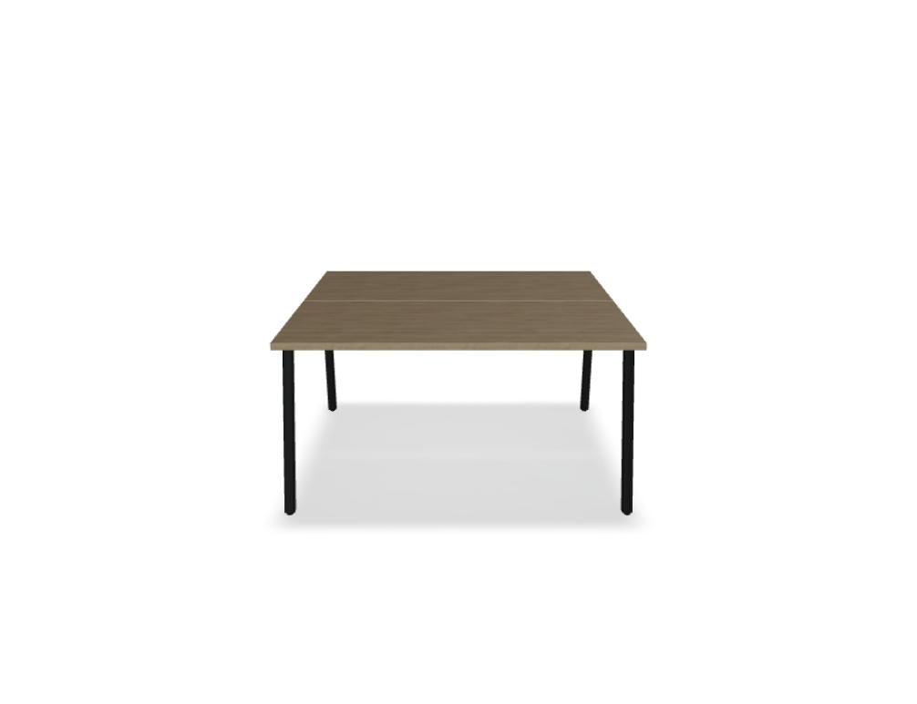 Ogi M Bench BOM33 Doppelschreibtisch von Mdd mit heller Arbeitsfläche, stabilen Metallbeinen und moderner Bürooptik