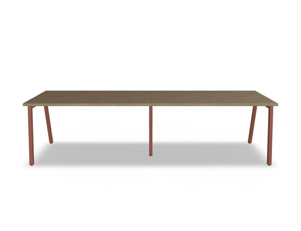 Mdd Ogi M BOM03E2 Schreibtisch mit Holzplatte und Metallgestell, moderner Arbeitsplatz für Büro und Homeoffice