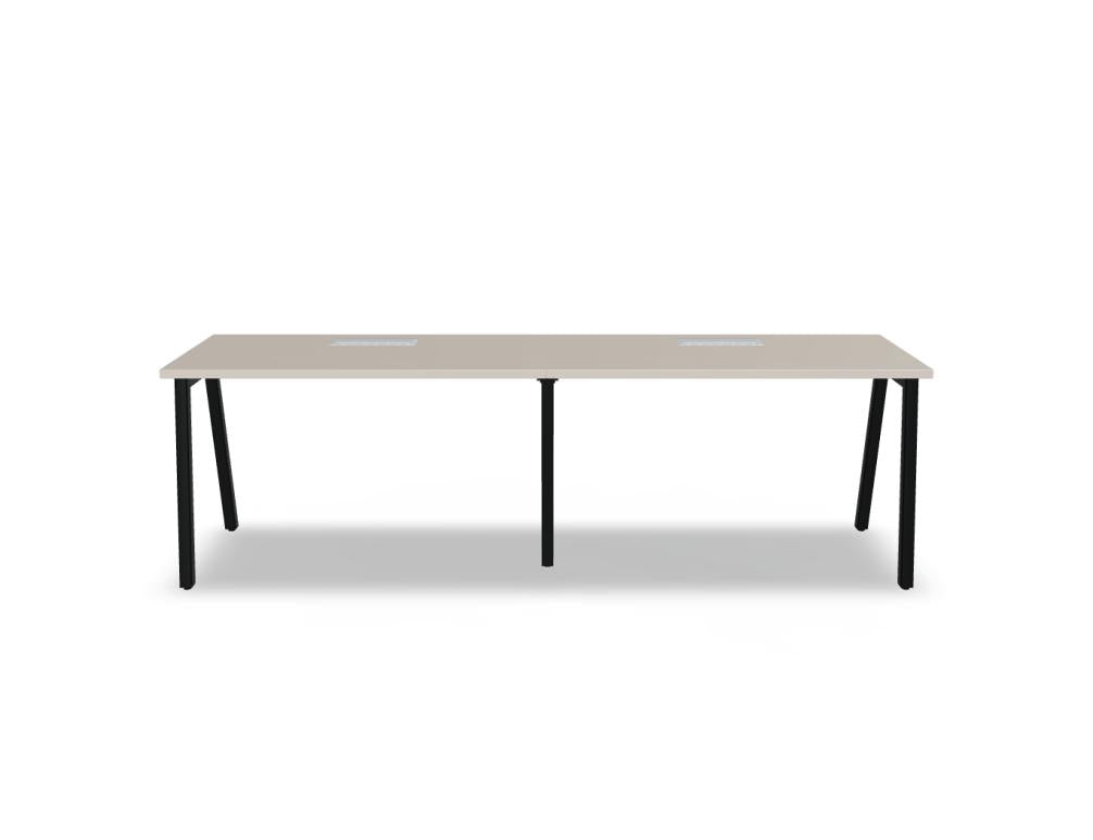 Schreibtisch Ogi M BOM12E2 von MDD im modernen Design, helles Holzfinish, geräumige Arbeitsfläche, stabile Konstruktion, ideal fürs Home-Office