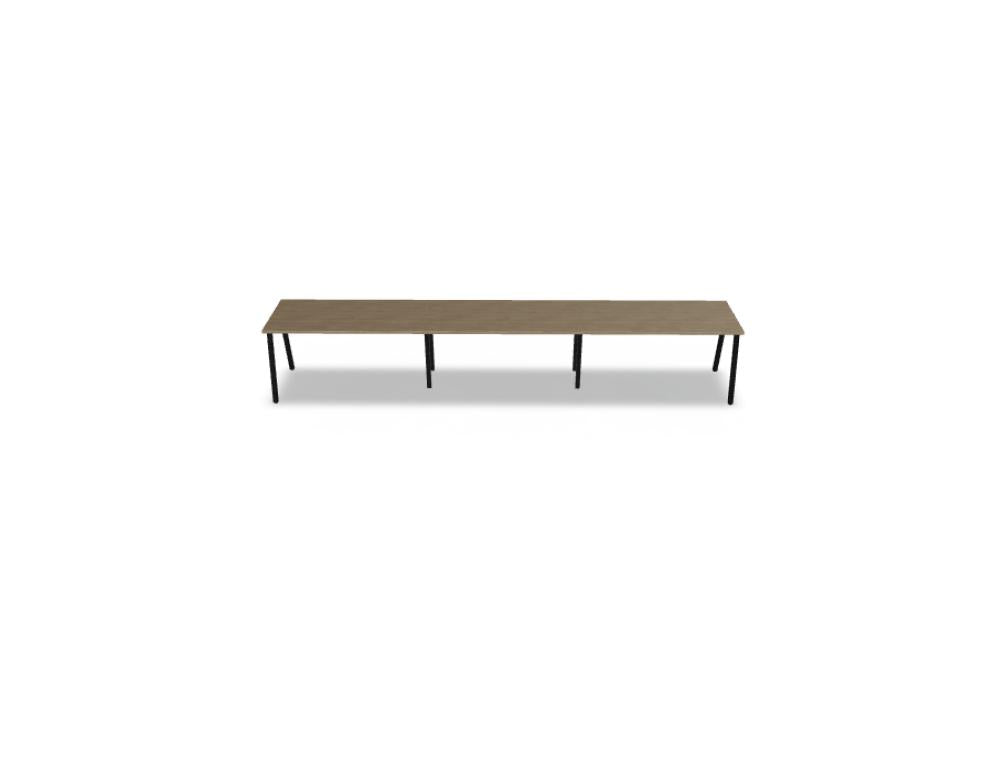 Ogi M BOM24E3 Teileschreibtisch aus der MDD-Serie, elegantes Holzdesign, kompakte Arbeitsfläche, strukturierte Oberfläche, ideal für moderne Büros und Home-Office