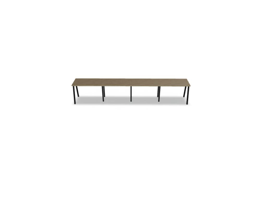 Schreibtisch-Oberteil in hellgrau mit frontalen Holzakzenten, kompakte Bauweise, klare Linien und minimalistische Gestaltung – ideal für modernes Arbeitszimmer