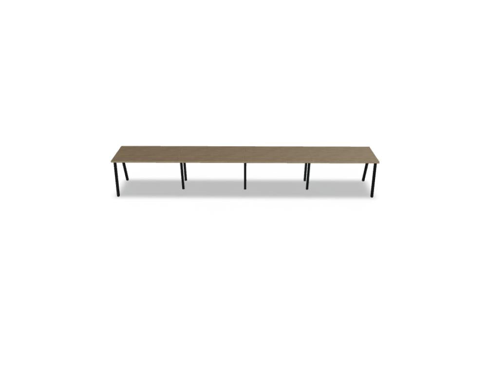 Bild zeigt den stilvollen Ogi M BOM22E4 Schreibtisch aus der MDD-Kollektion, Holzstruktur, klare Linien, zeitloses Design, ideal für modernes Home-Office