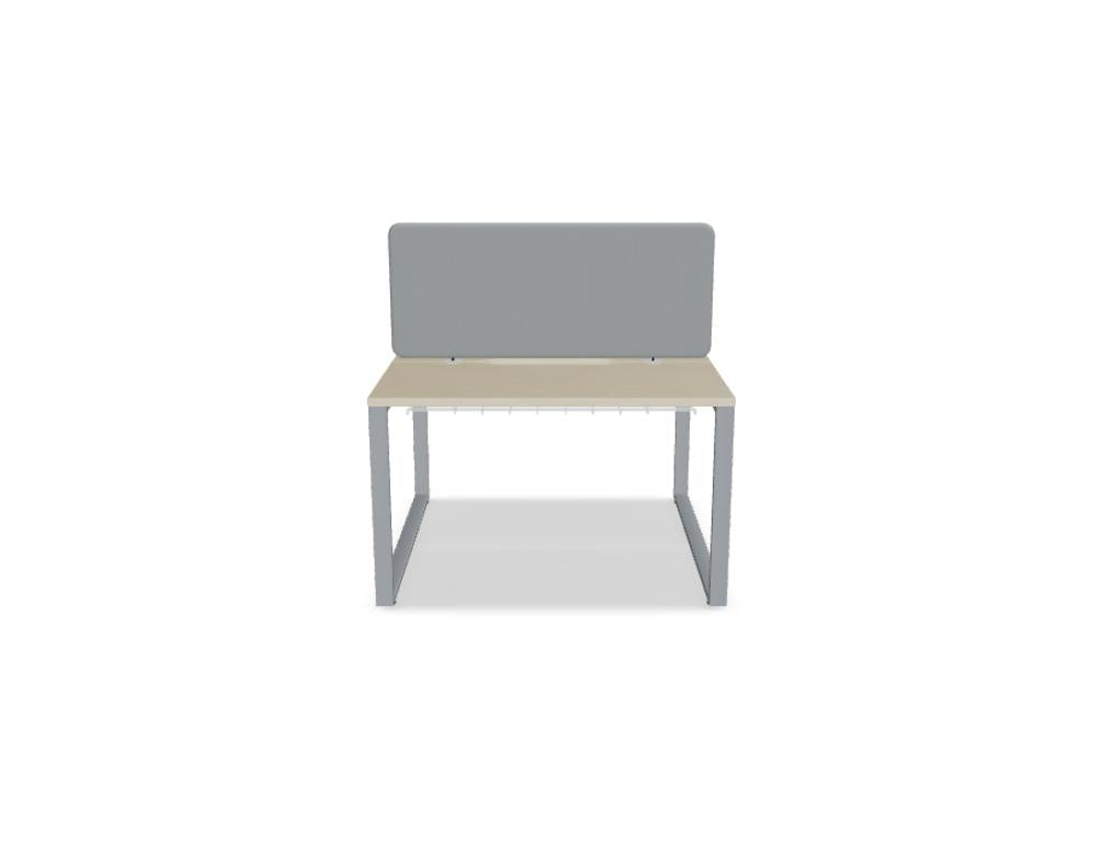 Ogi Q Bench BOQ52 Doppelschreibtisch von Mdd mit zwei Arbeitsplätzen, klarer Linienführung und modernem Bürodesign