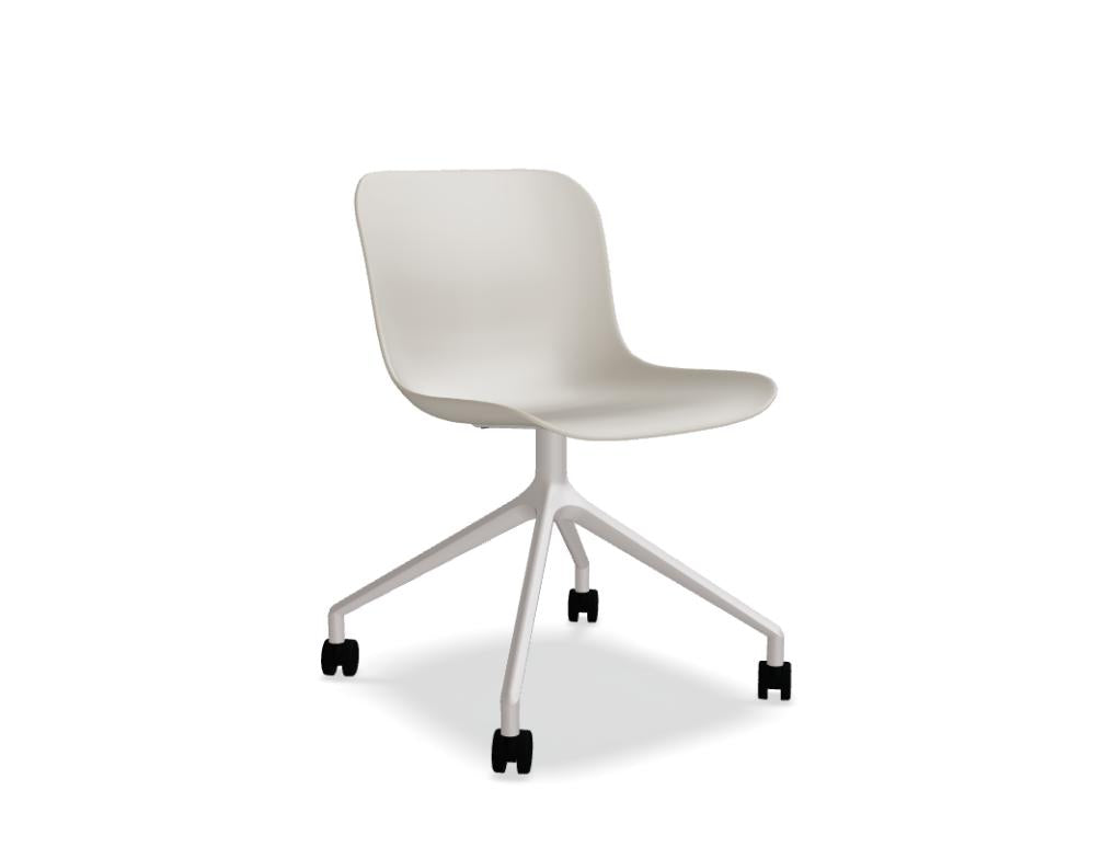 Baltic 2 Basic BLK1P19K: Drehstuhl mit schwarzer Kunstleder- oder Stoffoptik, robuster Sitz, höhenverstellbare Drehscheibe, moderner, minimalistischer Stuhl für Büro- oder Heimbereich.
