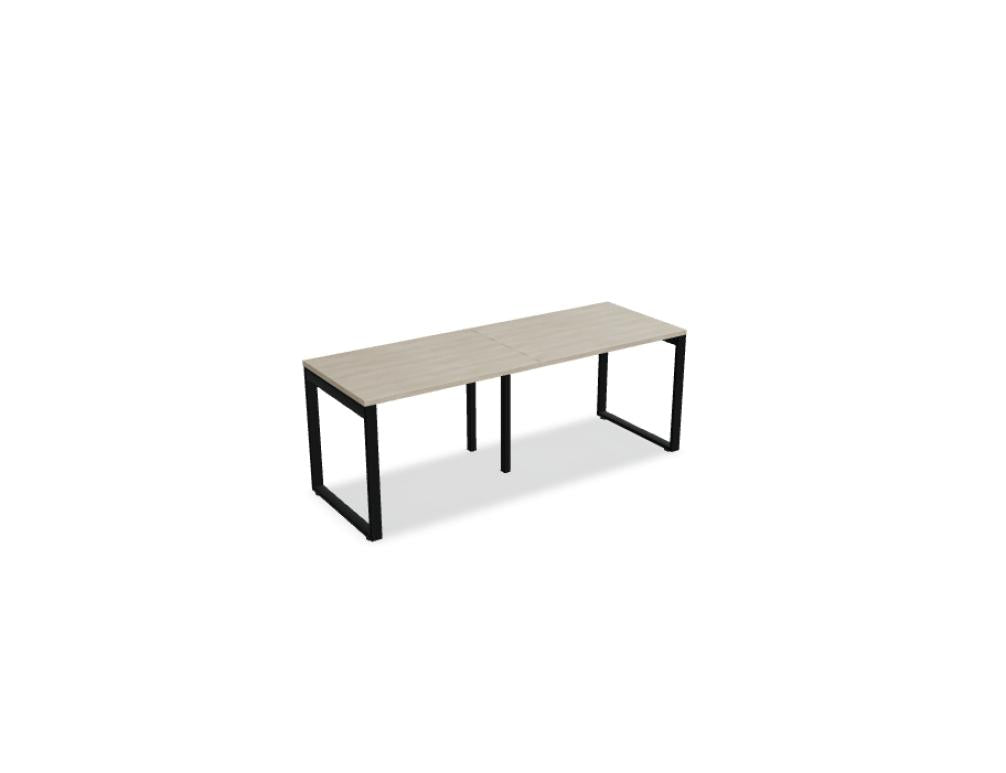 Ogi Q BOQ20E2 Schreibtisch aus der MDD-Kollektion, modernes, minimalistisches Design mit Holzfinish, kompakte Arbeitsfläche und integrierter Kabeldurchführung