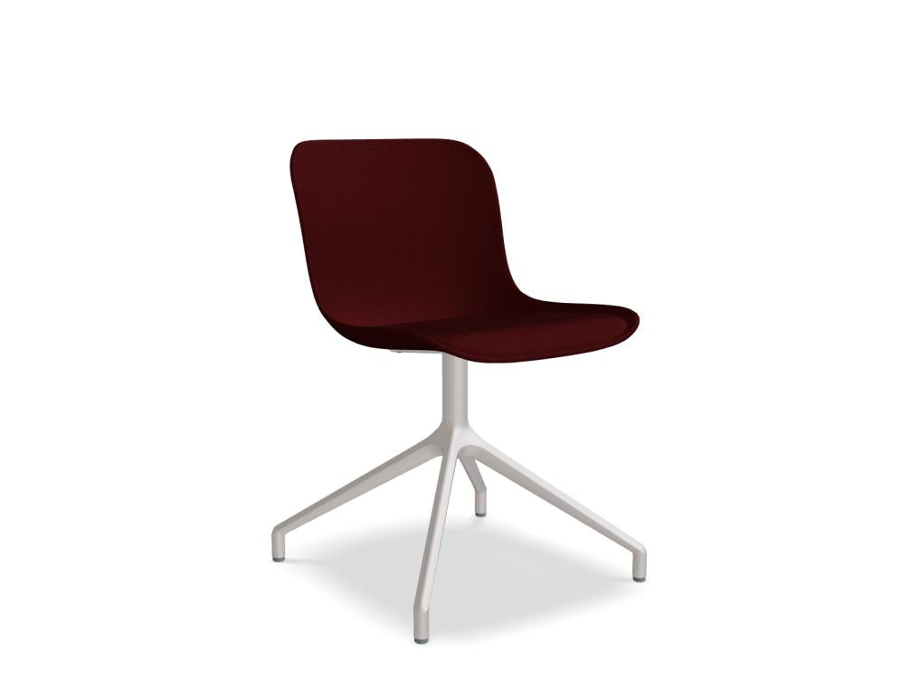 Drehstuhl Baltic 2 Classic BLK4P19: schwarzer, moderner Bistro-Stuhl mit schlanker Stahl-Drehbasis, gepolsterter Sitz und minimalistischer Linienführung
