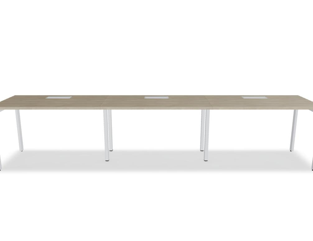 Moderner Mdd Ogi U BOU28E3 Schreibtisch mit Holzplatte und schwarzen U-Beinen, ideal fürs Büro oder Homeoffice.