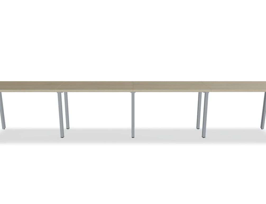 Mdd Ogi U BOU10E4 Schreibtisch mit dunkler Platte und U-Gestell, moderne Arbeitsfläche fürs Büro