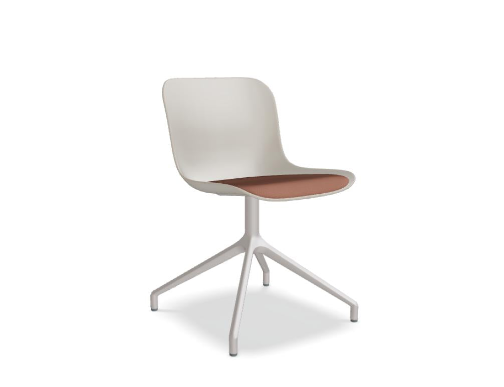 Bild eines Baltic 2 Remix BLK3P19 Stuhls mit schwarzer Sitzfläche und Drehbasis, modernes Bürodesign, ergonomische Proportionen, Stahlbasis, rollenbedachte Füße, klare Linien, minimalistischer Look, hochwertige Verarbeitung, komfortabler Sitzkomfort