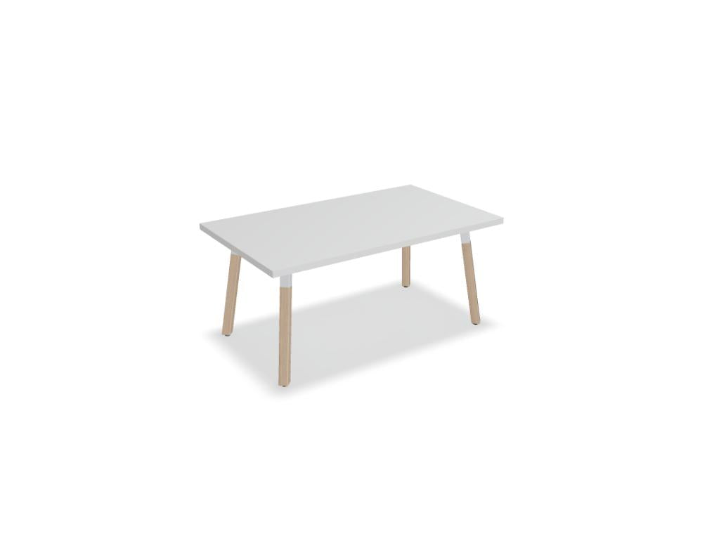 Beistelltisch Ogi W PLD17 mit eleganten Holzbeinen, rundem Tischplatte in warmer Holzoptik, stilvoller Akzent in Wohnzimmer- oder Schlafzimmerambiente.