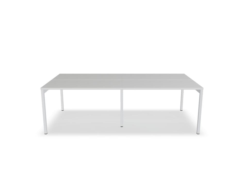 Bild eines modernen Doppelschreibtischs Ogi Y Bench BOY52E2 von MDD als harmonisch zusammenpassendes Duo-Schreibtisch-Setup in hellen Holztönen, ideal fürs Home-Office und kreatives Arbeiten.