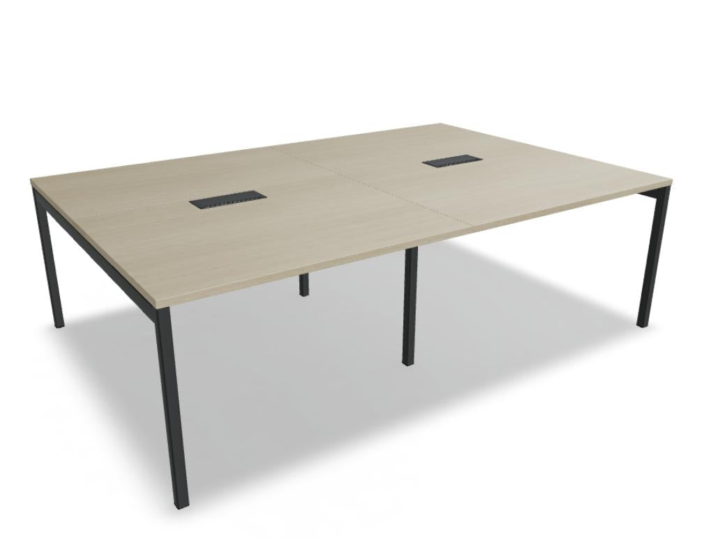 Ogi Y SY02E2 Esstisch von Mdd mit schlanker Platte und Y-Gestell, moderner Tisch für Büro, Küche oder Essbereich