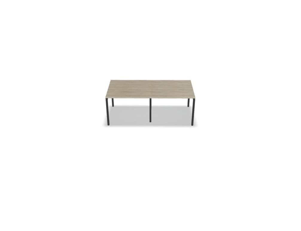 Mdd Ogi Y SY110E2 Esstisch mit heller Tischplatte und schrägen Y-Beinen, moderner Konferenztisch für Esszimmer und Büro