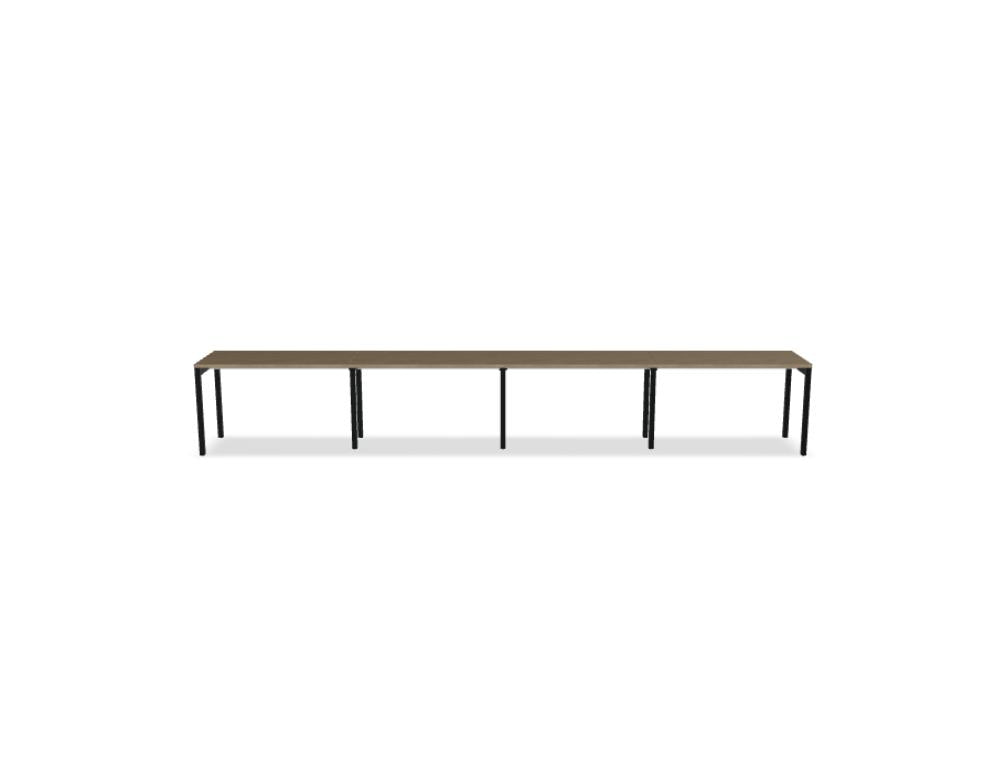 Ogi Y BOY12E4 Schreibtisch von Mdd mit heller Holzplatte, weißen Gestellbeinen und schlichtem Design fürs Büro