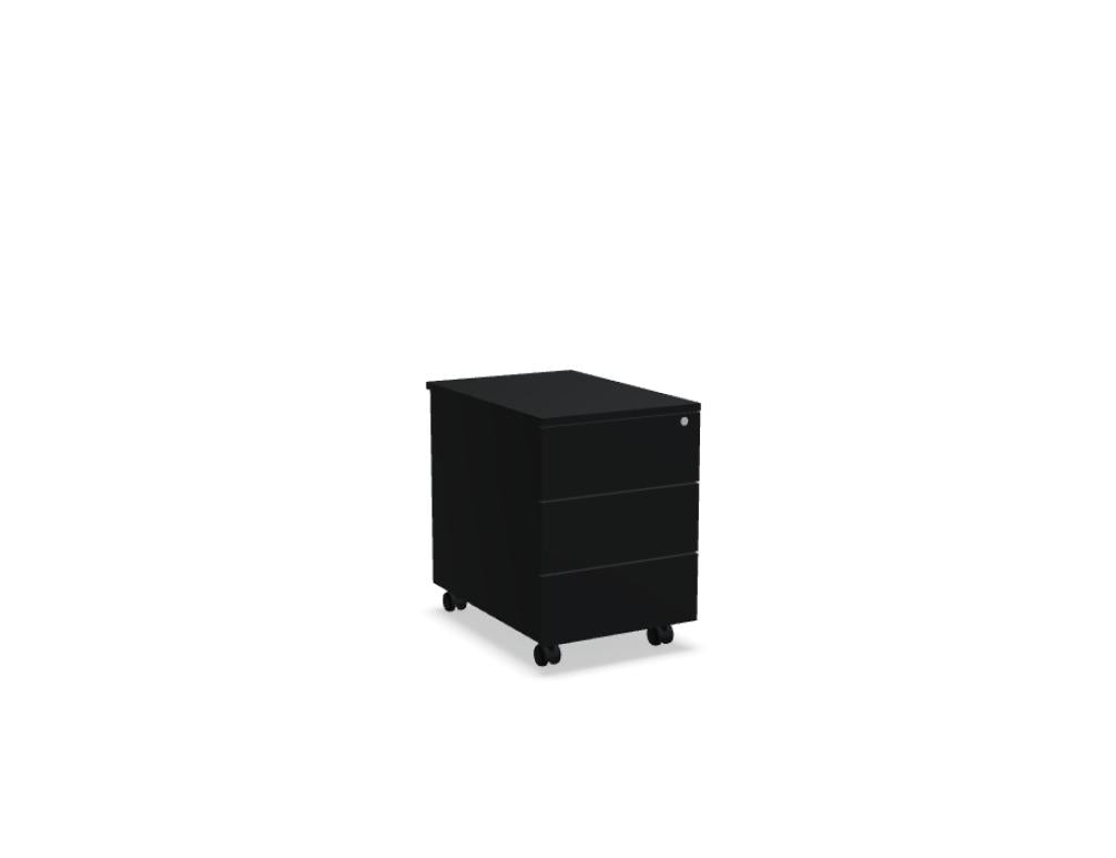 Bild zeigt den Basic KKT11 Rollcontainer von MDD: funktionale Ablageflächen, kompakte Maße, Rollen und Griff in neutralem Design – ideal für Büro- oder Arbeitsbereich.