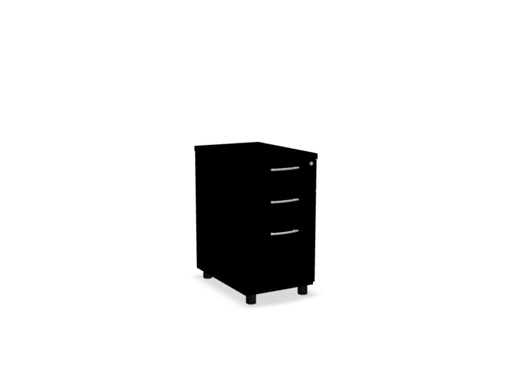 Bild eines Standard KDT63 Standcontainers der Korpus-Kategorie von MDD. Das Möbelstück in heller Holzoptik steht auf einem hellen Boden, zeigt klare Linien, stabile Metallfüße und praktische Schubladen im Frontdesign; ideal als Stauraum im Büro oder Wohnbereich.
