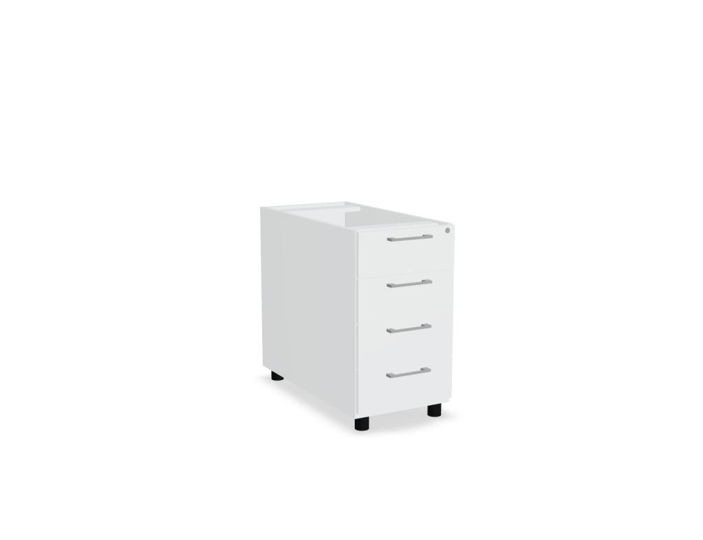 Bild: Standard KDT074 Standcontainer aus der Korpus-Serie von Mdd. Moderner, heller Holzschrank mit geraden Linien und sichtbarer Maserung, ideal als Fokus- oder Aufbewahrungselement im Arbeitszimmer.