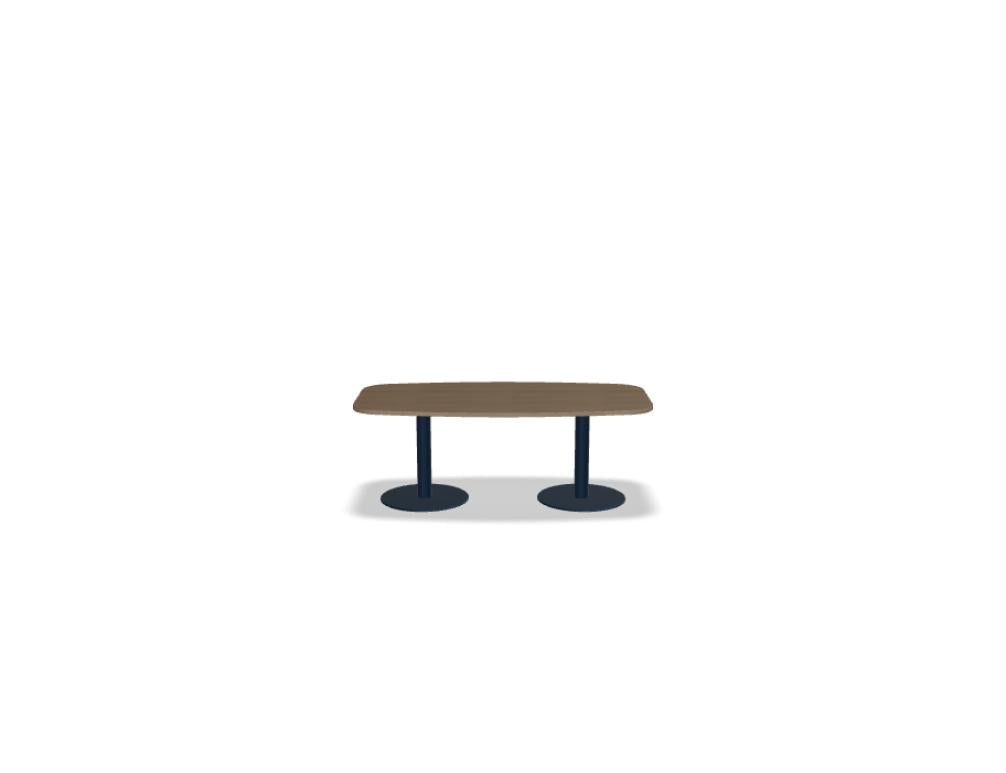 Bild zeigt den Tack ST12W Esstisch von Mdd in hellem Holzton, rechteckige Tischplatte, stabile Beinen aus Metall, modern-minimalistisches Design, ideal für Esszimmer